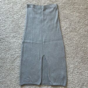 Free people skyline midi skirt gray size large